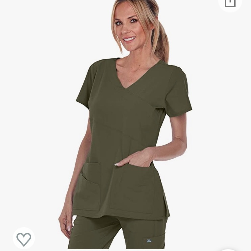 Greys Anatomy XS scrub top olive NWT!!